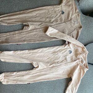 Cozy Kids Pajama Set in Beige and Cream